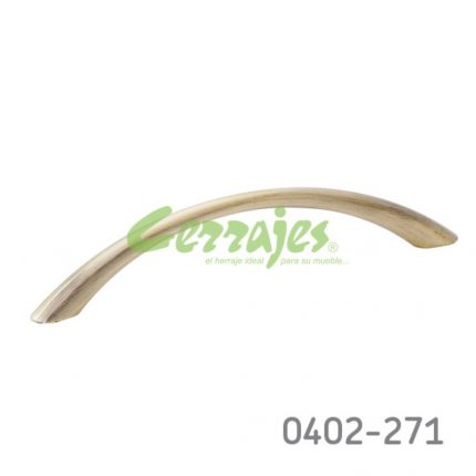 Jaladera Zamak cc 128 mm L=144 mm 4002 Z16 Latón antiguo Tornillo M4x25mm