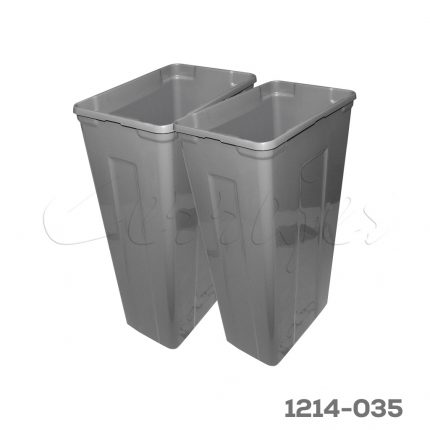 Bote doble p/basura Cerrajes "Cargo-Frame" W=450mm Gris 54L (2x27L) sin corredera