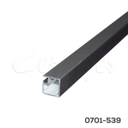 Perfil aluminio 4021 Gris mate 19x20 mm para cristal L=3m E16