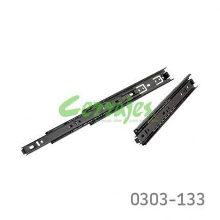 Corredera de baleros Cerrajes Mini H=35mm L=240mmElectrólisis Negra Sobre extensión