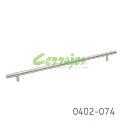 Jaladera Acero Inoxidable 304 cc 352 mm L=432 mm 4039 I14 cepillado Tornillo #8 - 32X1"