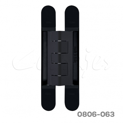 Bisagra oculta con ajuste 3D CEAM Modelo 1432 con ajustes 3D 230x32mm Negro