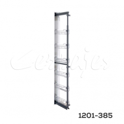 Columna extraíble "Condesa" alambre cromado  H=1910 a 2210mm con cierre suave W=150mm