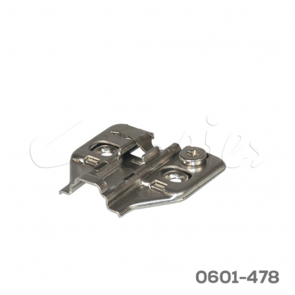 Base para bisagra Cerrajes  niquelada H=2mm 37x32mm para costado de 16mm