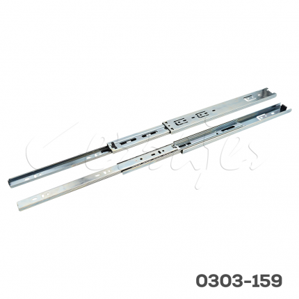 Corredera de baleros Cerrajes L'  L=350mm Galvanizada Extensión total