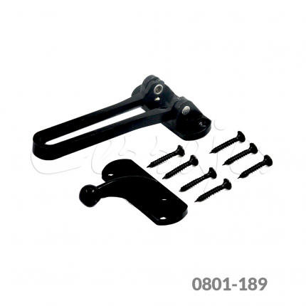 Pasador abatible para puerta color Negro