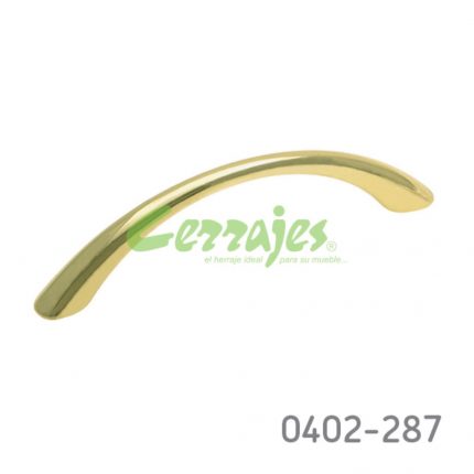 Jaladera Zamak cc 96 mm L=112 mm 4001 Z15 Latón pulido Tornillo M4x25mm