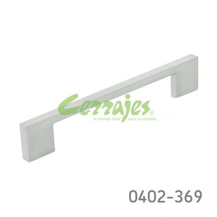 Jaladera Aluminio cc 128 mm L=161 mm 4356 A22 Niquel cepillado Tornillo M4x25mm