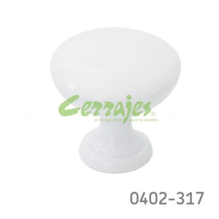 Botón Zamak Ø=31 mm 4005 Z78 Blanco Tornillo M4x25mm