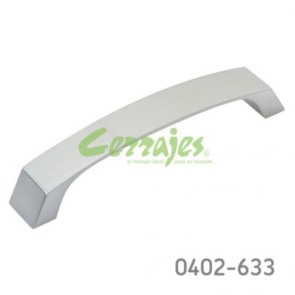 Jaladera Zamak cc 128 mm L=138 mm 4426 Z22 Niquel cepillado Tornillo M4x25mm