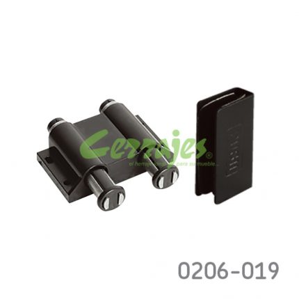 Broche magnético para dos puertas con resorte Cerrajes negro L=40+14mm W=58mm c/contra para cristal