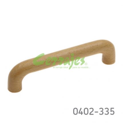Jaladera Madera cc 96 mm L=108 mm 4013 M72 Madera de haya Tornillo #8 - 32X1"