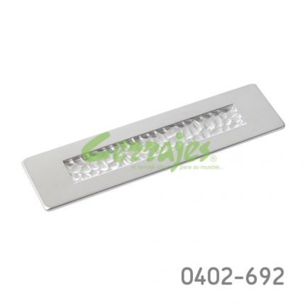 Jaladera Zamak cc 96 mm L=142 mm 4454 Z50 Acabado metálico con cerámica Tornillo M4x25mm