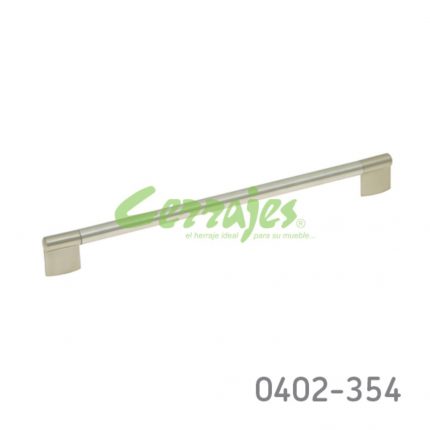 Jaladera Zamak / Acero Inoxidable cc 288 mm L=316 mm 4346 I14 Cepillado Tornillo #8 - 32X1"