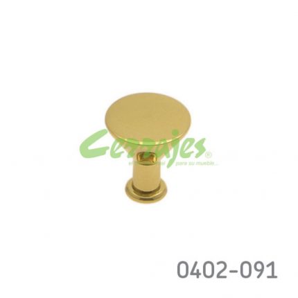 Botón Latón Ø=21 mm 4084 L15 Latón pulido Tornillo #8-32X1"