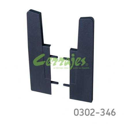 Soporte frontal plástico para cajón interno MS Cerrajes "TrioMax T6" H=140mm gris