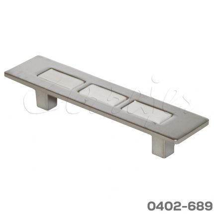 Jaladera Zamak / Cerámica cc 96 mm L=142 mm 4451 Z50 Acabado metálico con cerámica Tornillo M4x25mm