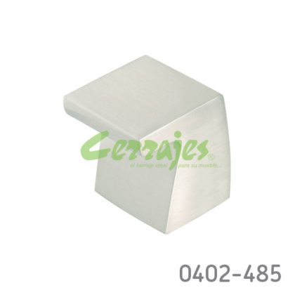 Botón Zamak L=23 mm 4295 Z22 Niquel cepillado Tornillo M4x25mm