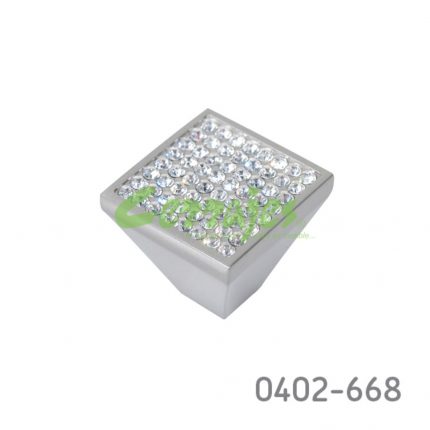 Botón con cristal sw Zamak L=29 mm 4527 Z22 Niquel cepillado Tornillo M4x25mm