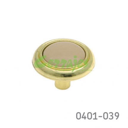 Botón Zamak / Cerámica Ø=32 mm 5023 Z50 Acabado metálico con cerámica Tornillo #8-32X1"