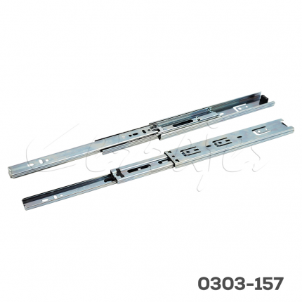 Corredera de baleros Cerrajes L'  L=250mm Galvanizada Extensión total