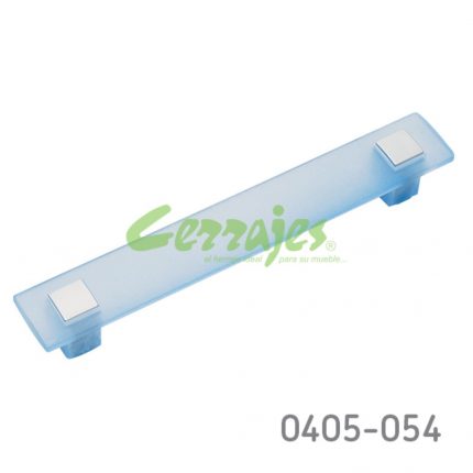 Jaladera Plástico cc 128 mm L=159 mm 6055 P77 Azul Tornillo M4x25mm