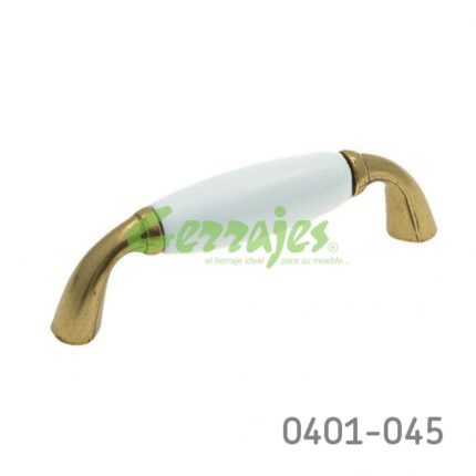 Jaladera Zamak / Cerámica cc 76 mm L=90 mm 5029 Z50 Acabado metálico con cerámica Tornillo M4x25mm