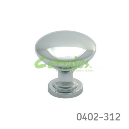 Botón Zamak Ø=31 mm 4005 Z07 Cromado Tornillo M4x25mm