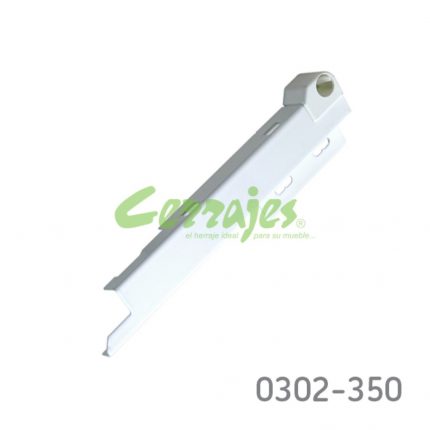 Soporte posterior para testero y riel lateral izquierdo Cerrajes "TrioMaxT6" H=189mm blanco RAL 9010