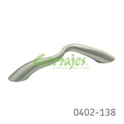 Jaladera Zamak cc 96 mm L=135 mm 4124 Z22 Niquel cepillado Tornillo #8 - 32X1"