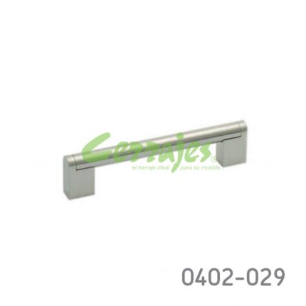 Jaladera Hierro (Acero) cc 128 mm L=156 mm 4182 H14 Niquel cepillado Tornillo M4Xx48mm