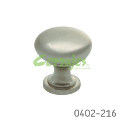 Botón Zamak Ø=30 mm 4240 Z22 Niquel cepillado Tornillo #8-32X1"