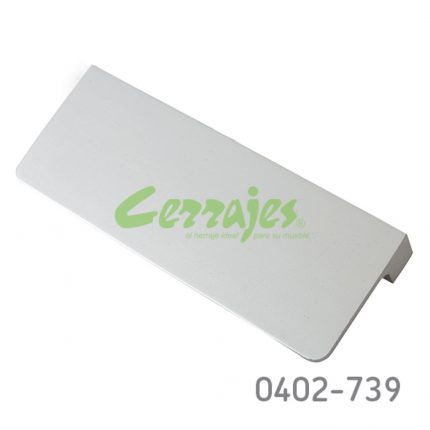 Jaladera Aluminio cc 160 mm L=192 mm 4490 A35 Anodizado natural mate Tornillo M4x25mm