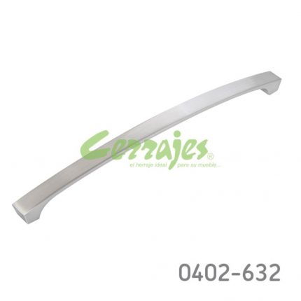 Jaladera Zamak cc 224 mm L=240 mm 4425 Z22 Niquel cepillado Tornillo M4x25mm