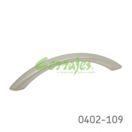 Jaladera Zamak cc 96 mm L=114 mm 4105 Z23 Niquel mate Tornillo #8 - 32X1"