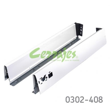 Vista lateral para corredera Cerrajes "TrioMax T6" L=500mm blanco RAL9010