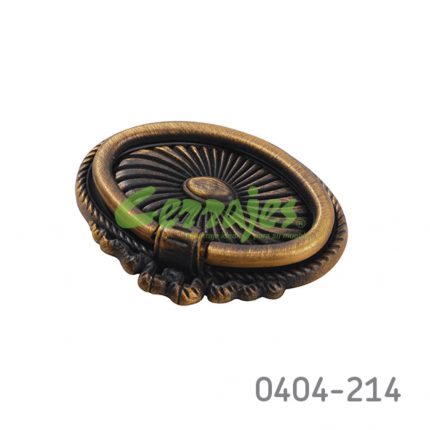 Jaladera de aro Zamak L=53 mm 2084 Z17 Latón antiguo obscuro