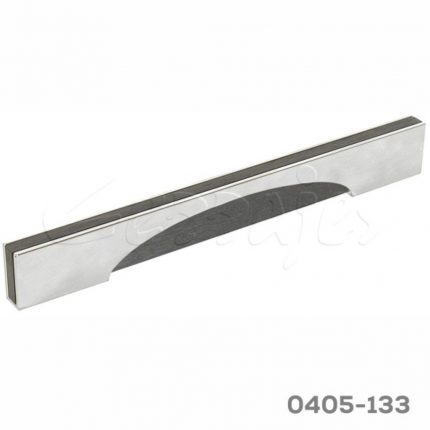 Jaladera Aluminio cc 224 mm L=254 mm 4632 A81 Cromo con negro Tornillo M4x25mm