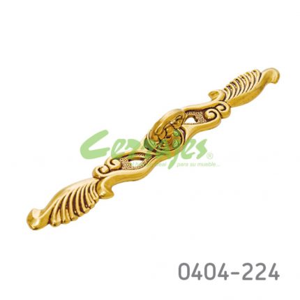 Jaladera Zamak cc 128 mm L=259 mm 2090 Z16 Latón antiguo