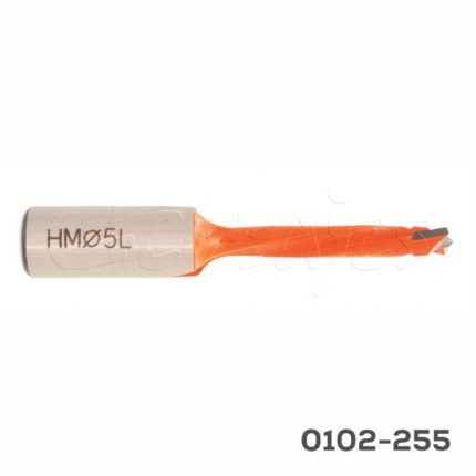 Broca izquierda p/taladro múltiple Cerrajes punta carburo de tungsteno Ø=5mm L=57,5mm Vástago Ø=10mm