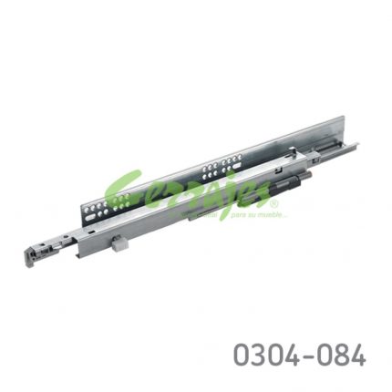 Corredera bajo montaje Salice "Única" L=500mm Zincada Extensión tot. Cierre suave/automática (Push)