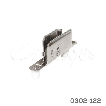 Soporte frontal derecho para corredera Cerrajes "Impaz" niquelado con taquete de Ø=10mm