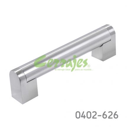 Jaladera Zamak cc 128 mm L=155 mm 4419 Z22 Niquel cepillado Tornillo M4x25mm