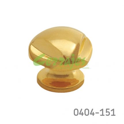 Botón Zamak Ø=23 mm 2000 Z26 Oro brillante Tornillo #8-32X1"