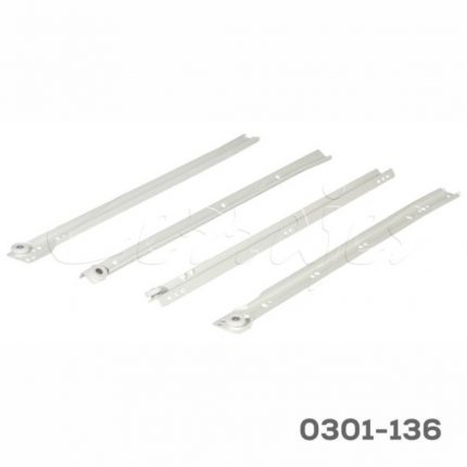 Corredera Cerrajes "Eco" L=450mm pintura epóxica blanca Extensión parcial