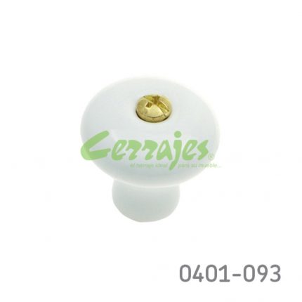 Botón Cerámica Ø=32 mm 5064 C78 Blanco Tornillo Gripper Gota 1-1/4"