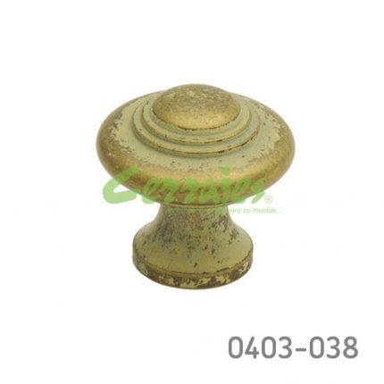 Botón Latón Ø=34 mm 3017 L33 Pewter pulido Tornillo #8-32X1"