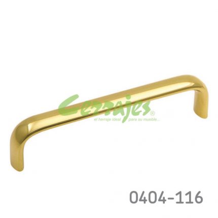 Jaladera Latón cc 102 mm L=108 mm 2053 L15 Latón pulido Tornillo #8 - 32X1"