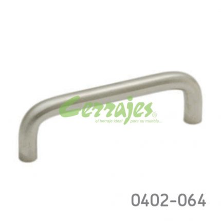 Jaladera Acero Inoxidable 304 cc 96 mm L=106 mm 4030 I14 cepillado Tornillo #8 - 32X1"