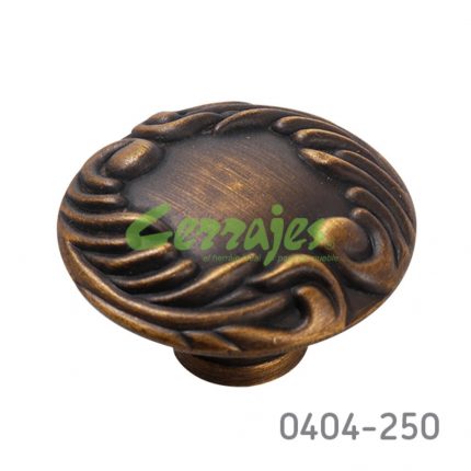 Botón Zamak L=38 mm 2102 Z17 Latón antiguo obscuro